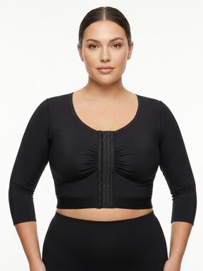 Isavela Women’s Post Surgical Compression Top Black Long Sleeve 2XL